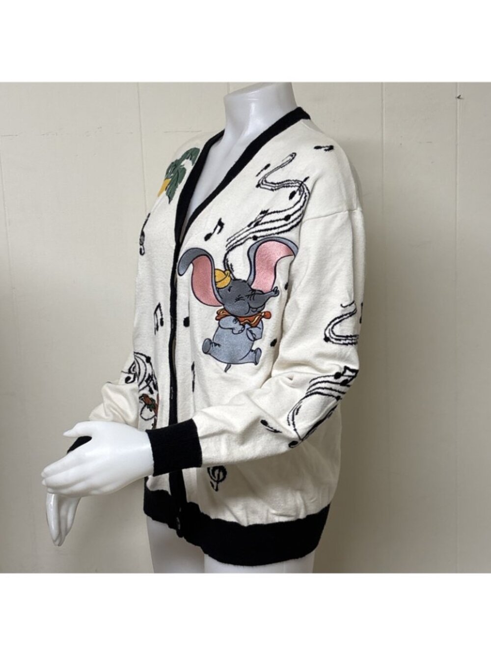 Disney Lilo Stitch Sweater Womens M Its a Small World Varsity Cardigan BoxLunch - Picture 2 of 10